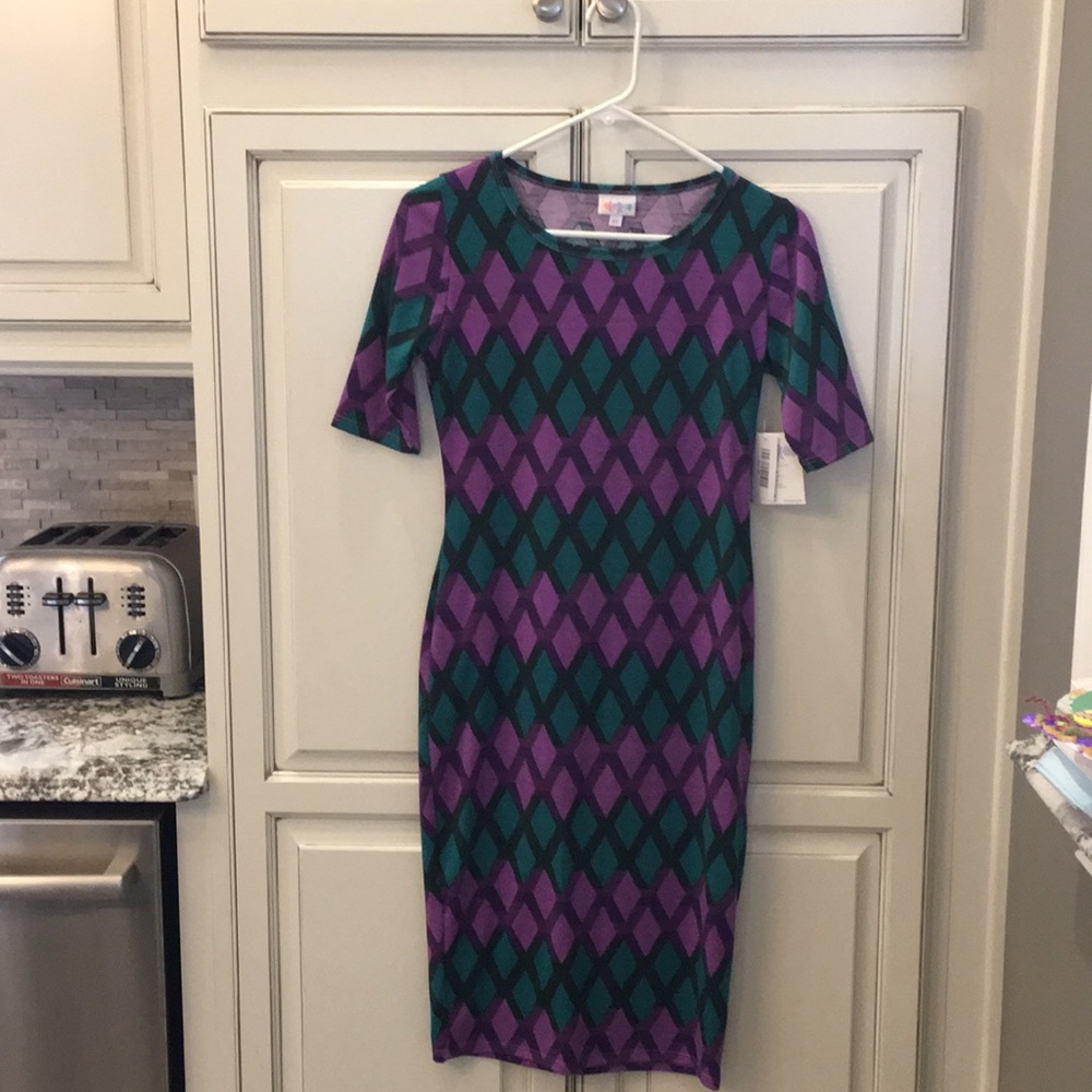 Green and purple Julia dress